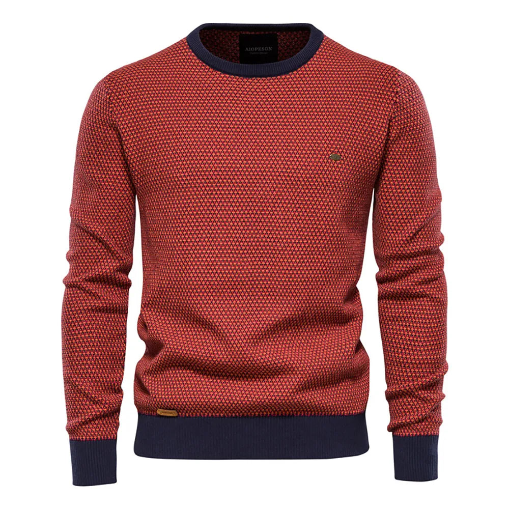 Caelen – Camisola de Malha com Padrão Geométrico para Homem