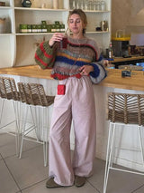 Maricel – dame dristig flerfarvet mohair sweater