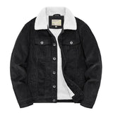 Levanor – Herren-Cordjacke mit Lammfellkragen