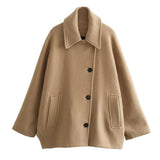 Calvera – Veste oversize en mélange de laine pour femmes
