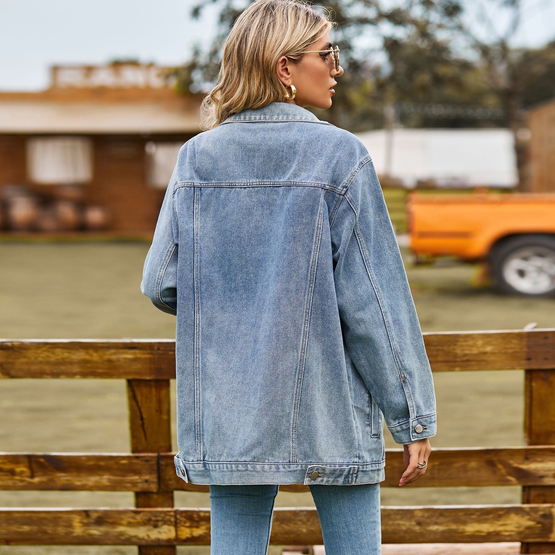 Cavellie - Jachetă de damă vintage din denim cu straturi