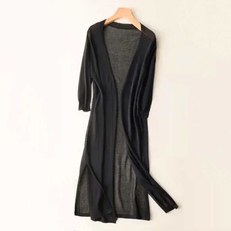 Aluretta – Cardigan leggero lungo da donna