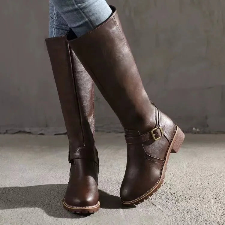 Nelina – Dames Premium Orthopedische Leren Laarzen
