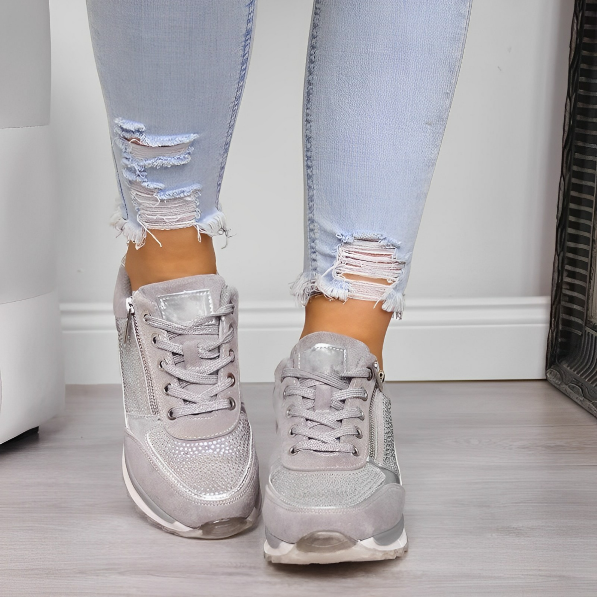 Moriana – Sneakers til kvinder med sidelås og nem pasform