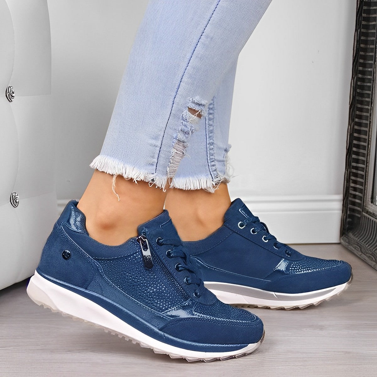 Moriana – Sneakers til kvinder med sidelås og nem pasform