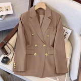 Aurevina – Zweireihiger Blazer mit goldenen Knöpfen