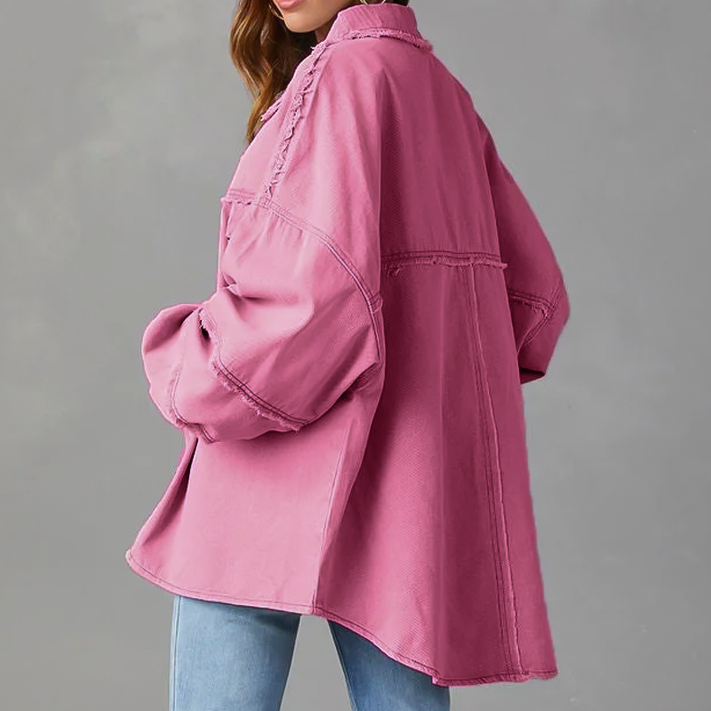Ismeriah - Dámská oversized bavlněná džínová bunda