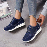 Evelis - Kvinders snørebånds platform sneakers