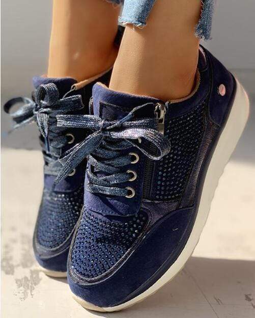 Evelis - Womens Lace Up Platform Sneakers