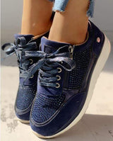 Evelis - Kvinders snørebånds platform sneakers