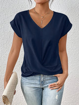 Nadia – Άνετο Γυναικείο T-Shirt με Λαιμόκοψη Καρδιά