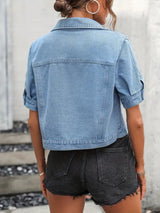Zavierra - Kvinders cropped denimjakke