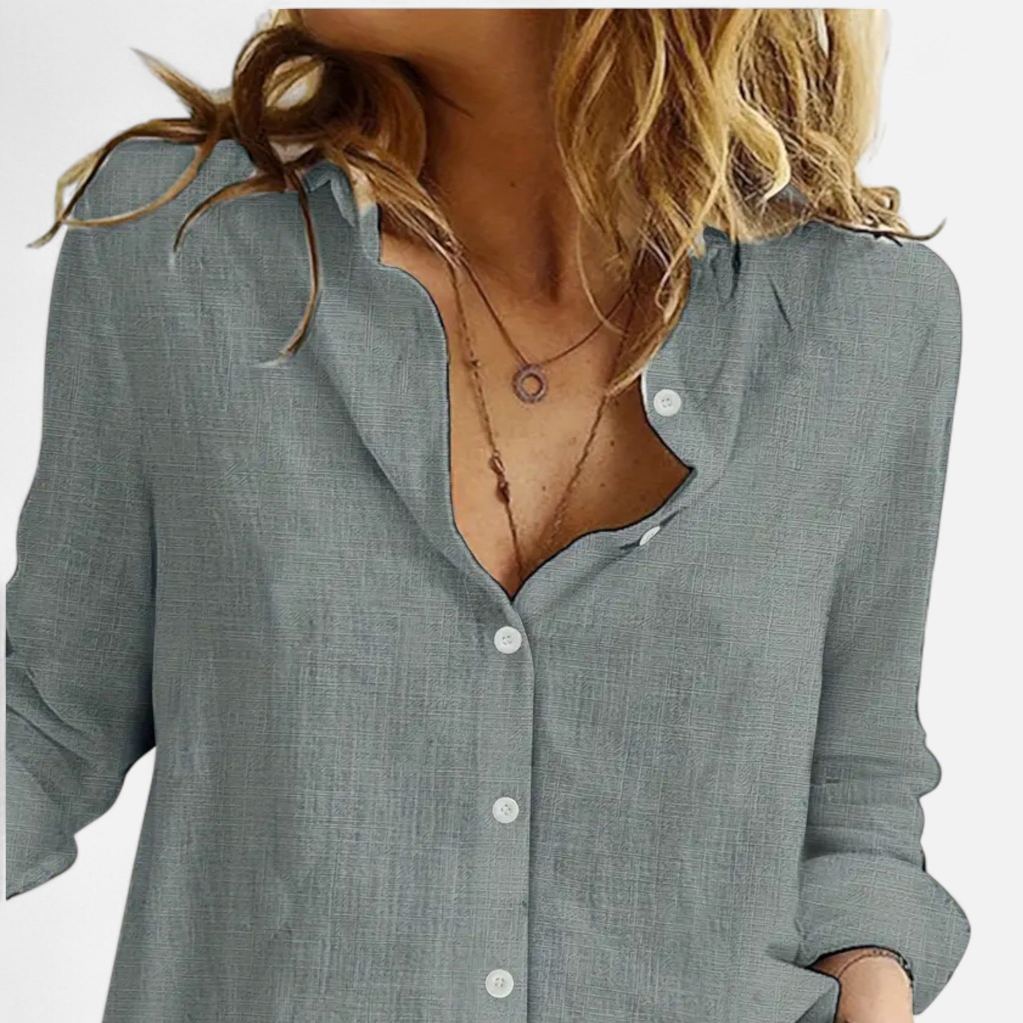 Verouxa - Dames Losse Lange Mouwen Blouse