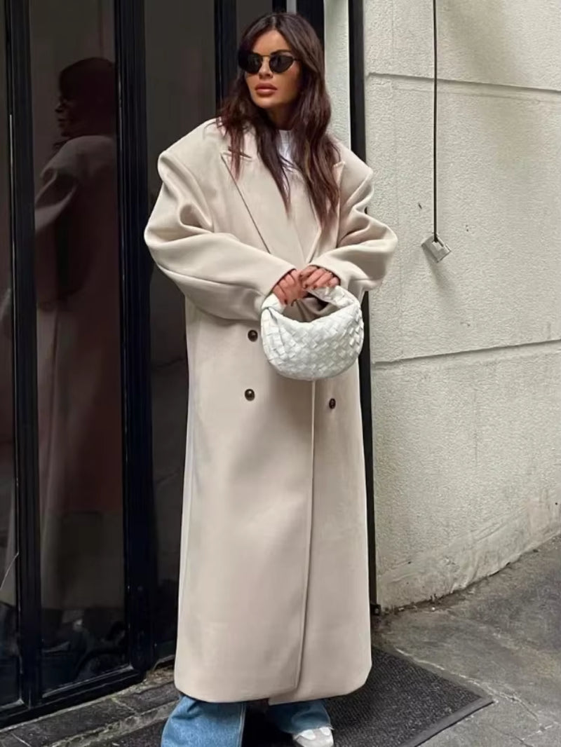 Elvoura – Manteau long croisé pour femme