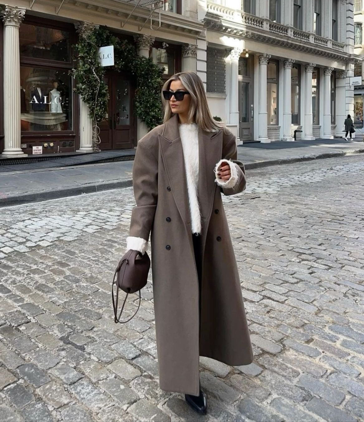 Elvoura – Manteau long croisé pour femme