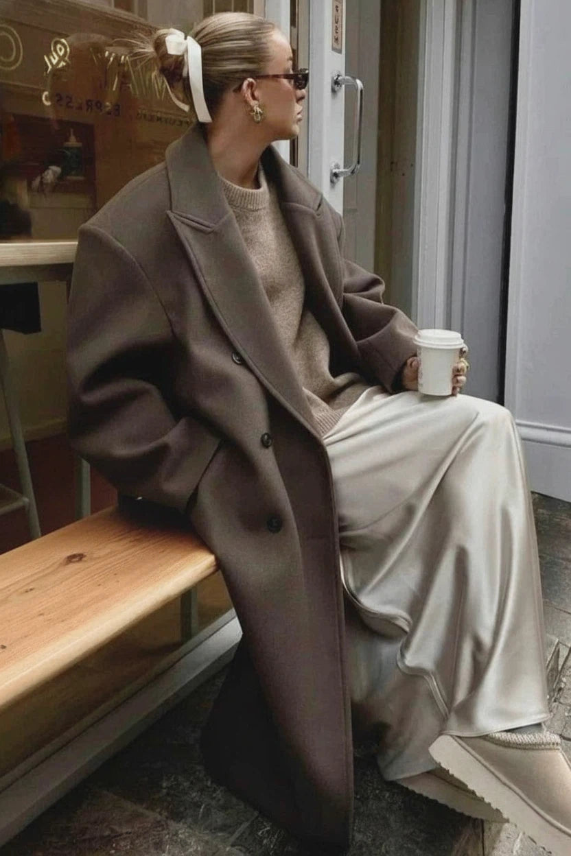 Elvoura – Manteau long croisé pour femme