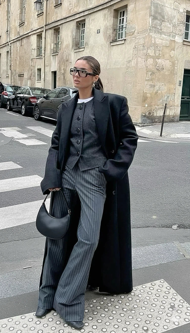 Elvoura – Manteau long croisé pour femme