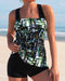 Alveria - Ensemble tankini femme avec short et haut imprimé
