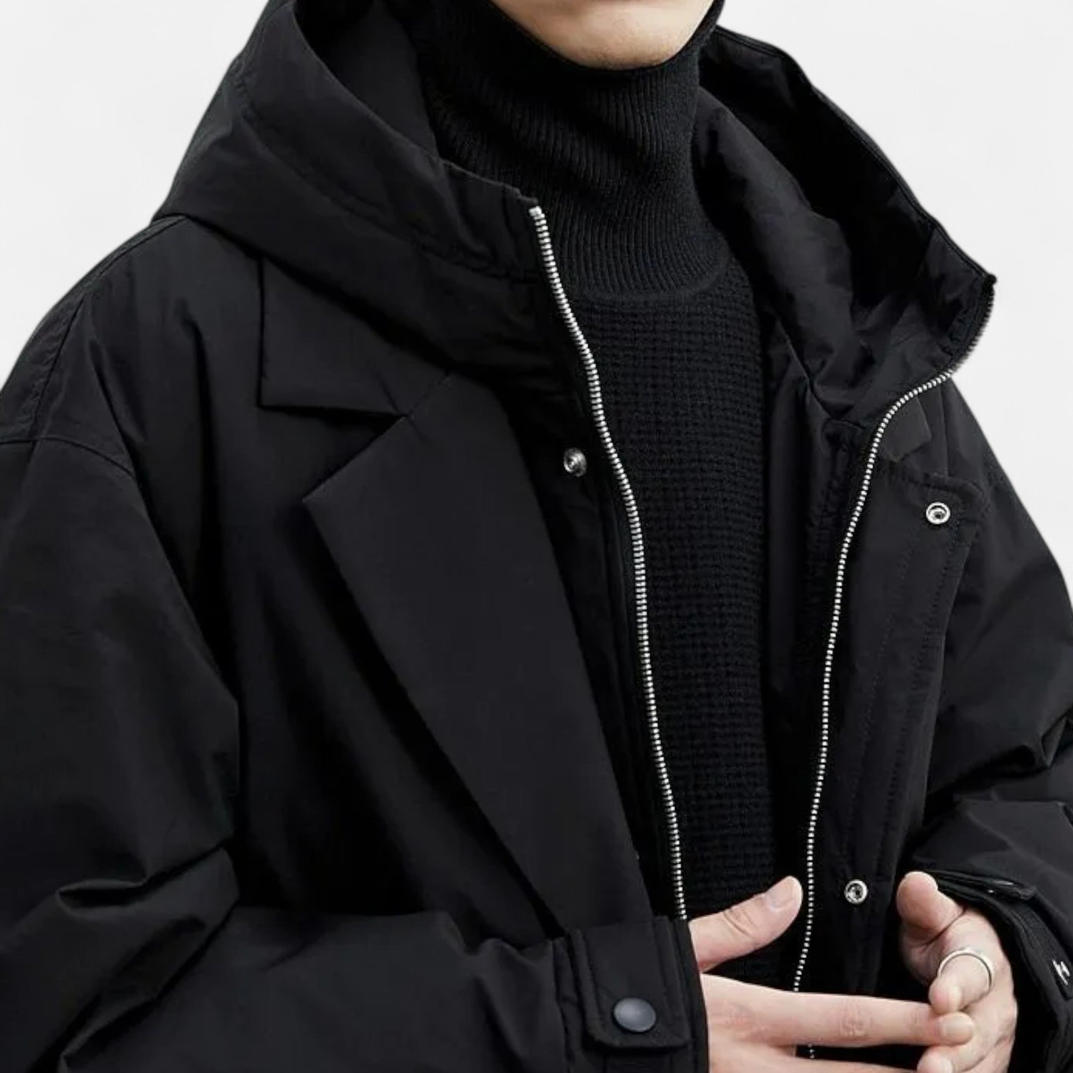 Tavric – Herre Lang Vandtæt Vinterjakke med Hætte