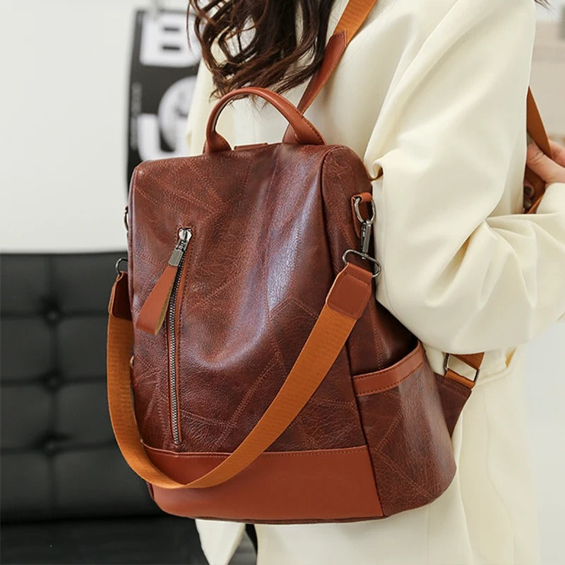 Arvienne – Damen Diebstahlsicherer Rucksack aus elegantem Leder