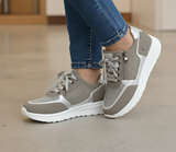Evelis - Kvinders snørebånds platform sneakers