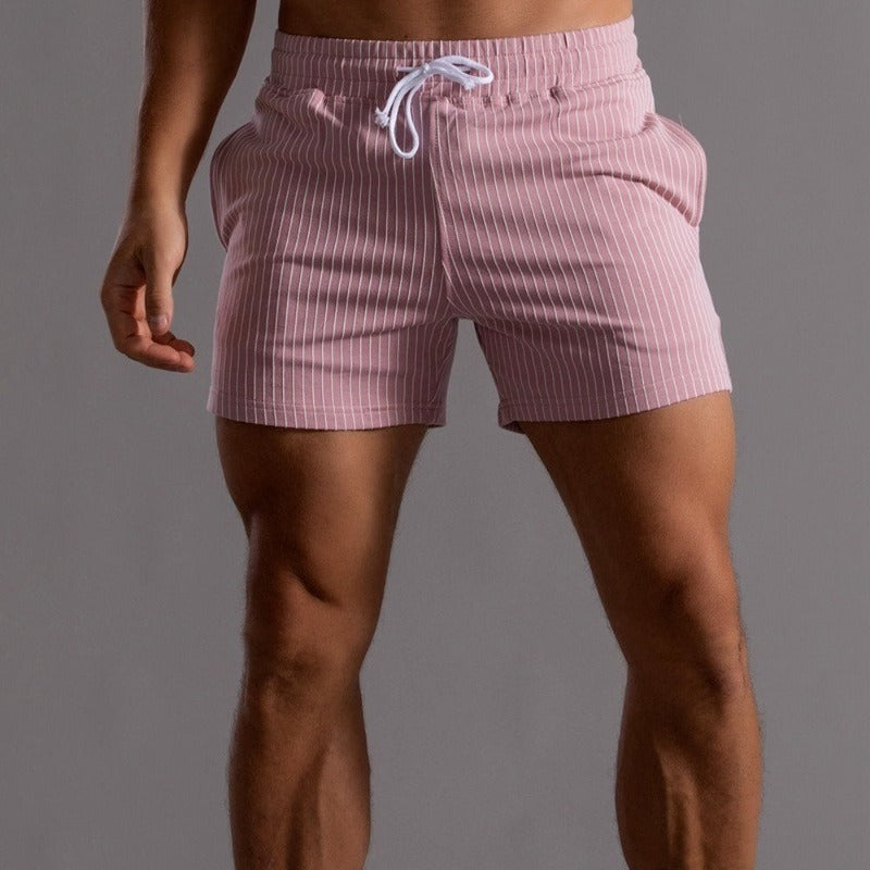 Servian - Mens Striped Shorts With Drawstring