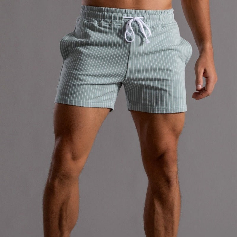 Servian - Mens Striped Shorts With Drawstring