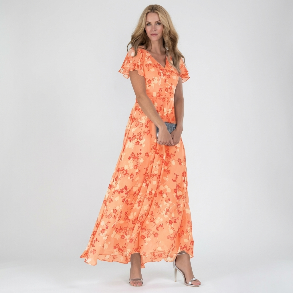Pymira - Elegant blomster maxi-kjole