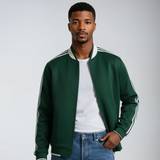 Giacca Bomber Uomo – Colletto Baseball con Maniche a Righe