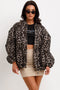Zarel - Dámská bomber bunda s leopardím vzorem