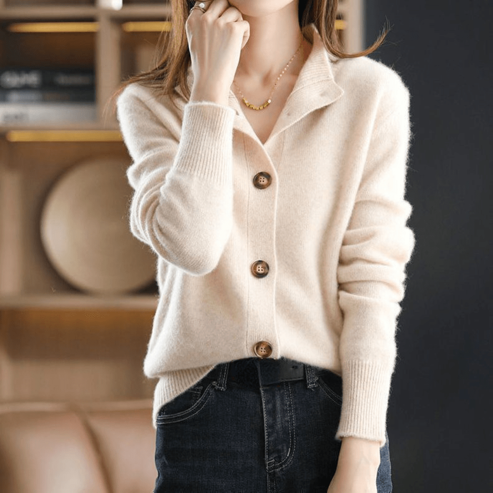 Anya – Damen Kaschmir-Cardigan mit bequemem Schnitt