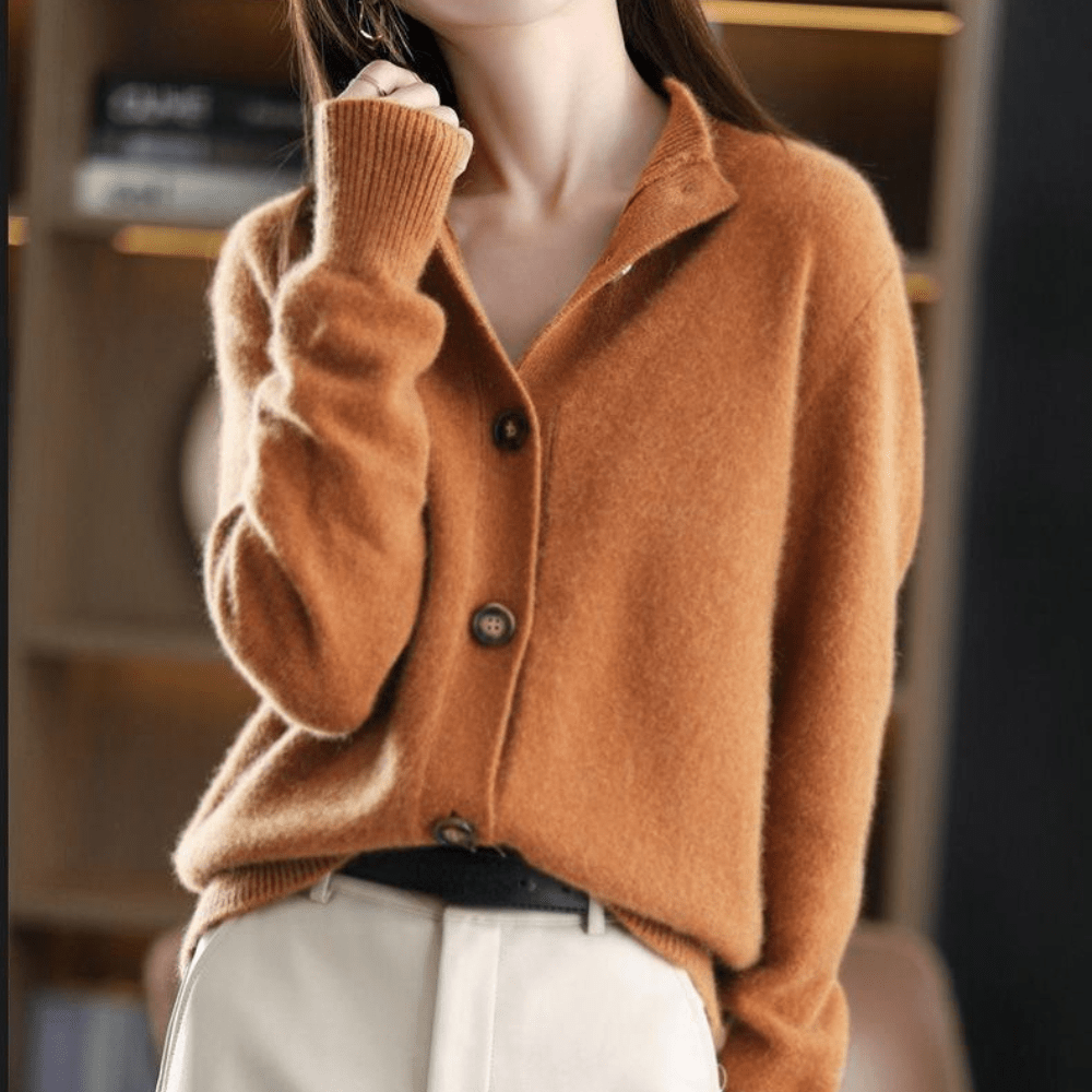 Anya – Damen Kaschmir-Cardigan mit bequemem Schnitt