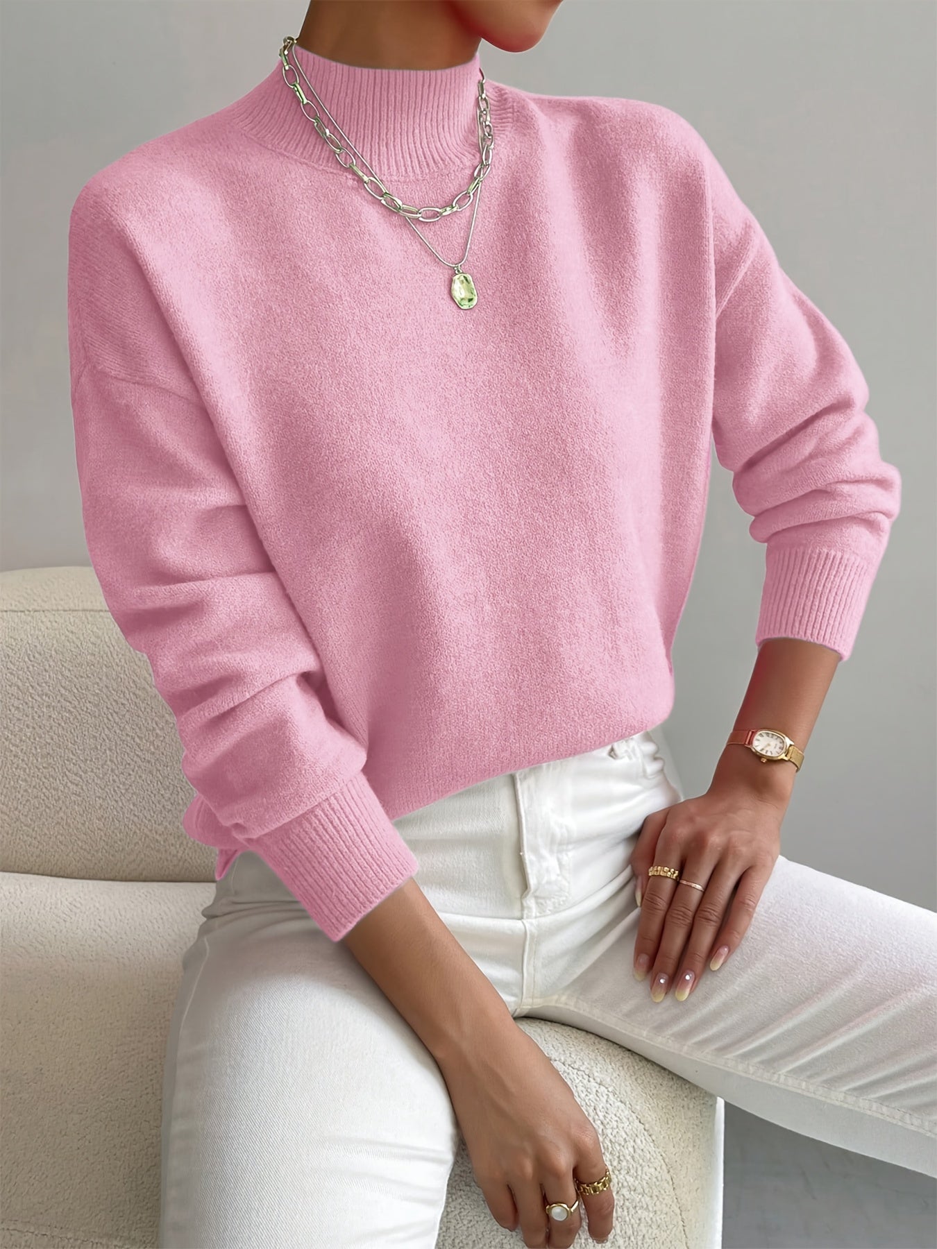 Faith – Komfortabel damebluse med høj hals