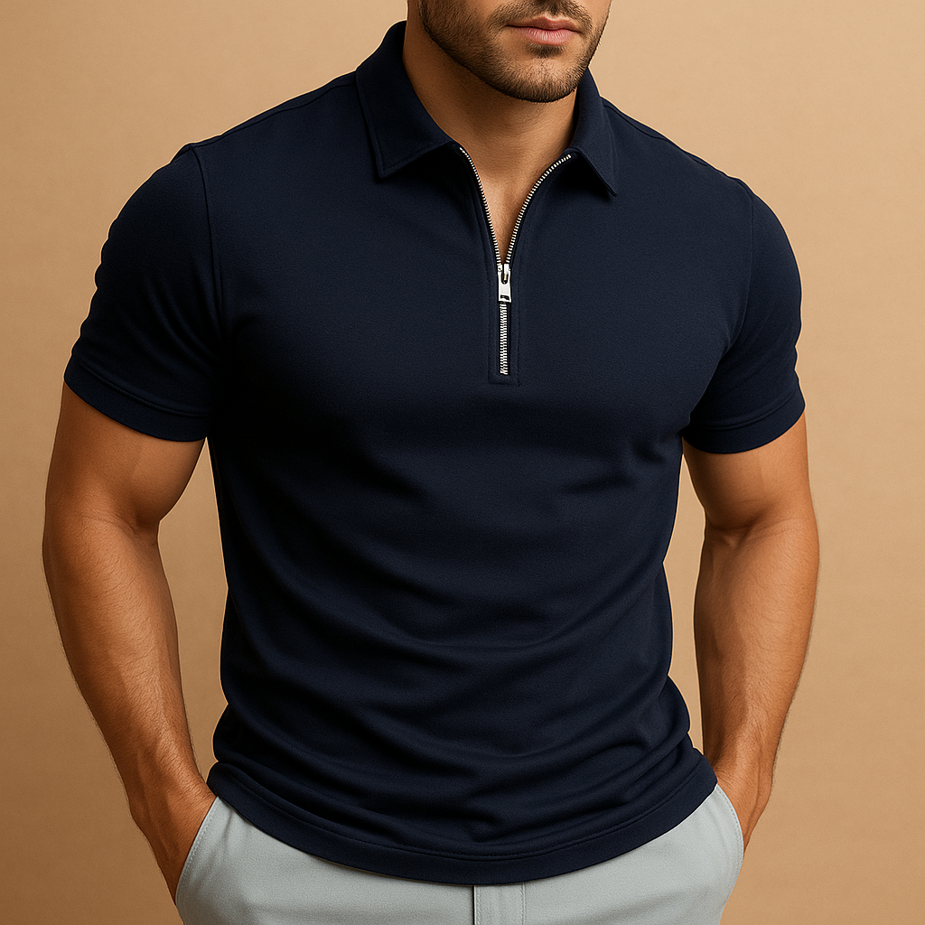 Jasper - Herre Zip Polo Slim Fit Åndbar