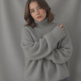 Celviera - Womens Oversized Cashmere Turtleneck Sweater