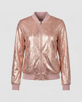 Almira - Veste bomber brillante pour femmes avec fermeture éclair