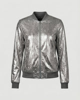 Almira - Veste bomber brillante pour femmes avec fermeture éclair