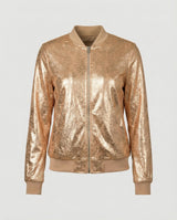 Almira - Veste bomber brillante pour femmes avec fermeture éclair