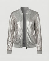 Almira - Veste bomber brillante pour femmes avec fermeture éclair