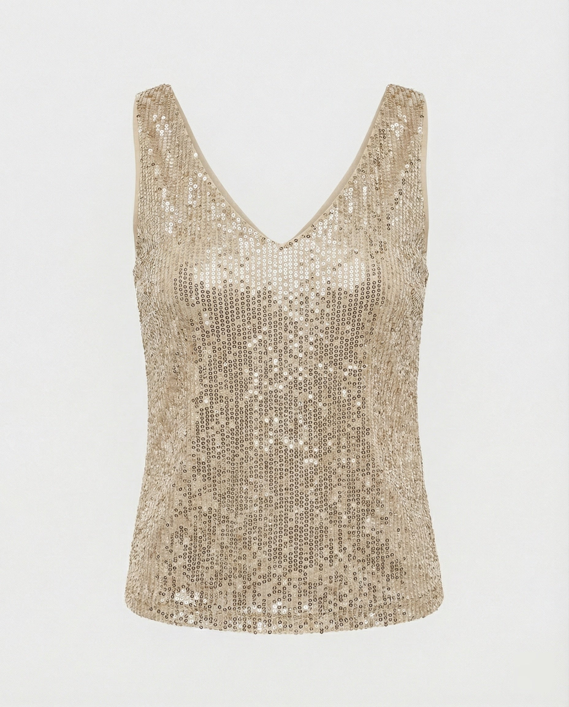 Aurienne - Μπλούζα με Παγιέτες και V Λαιμόκοψη