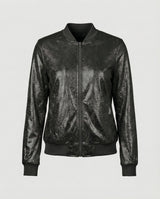 Almira - Veste bomber brillante pour femmes avec fermeture éclair