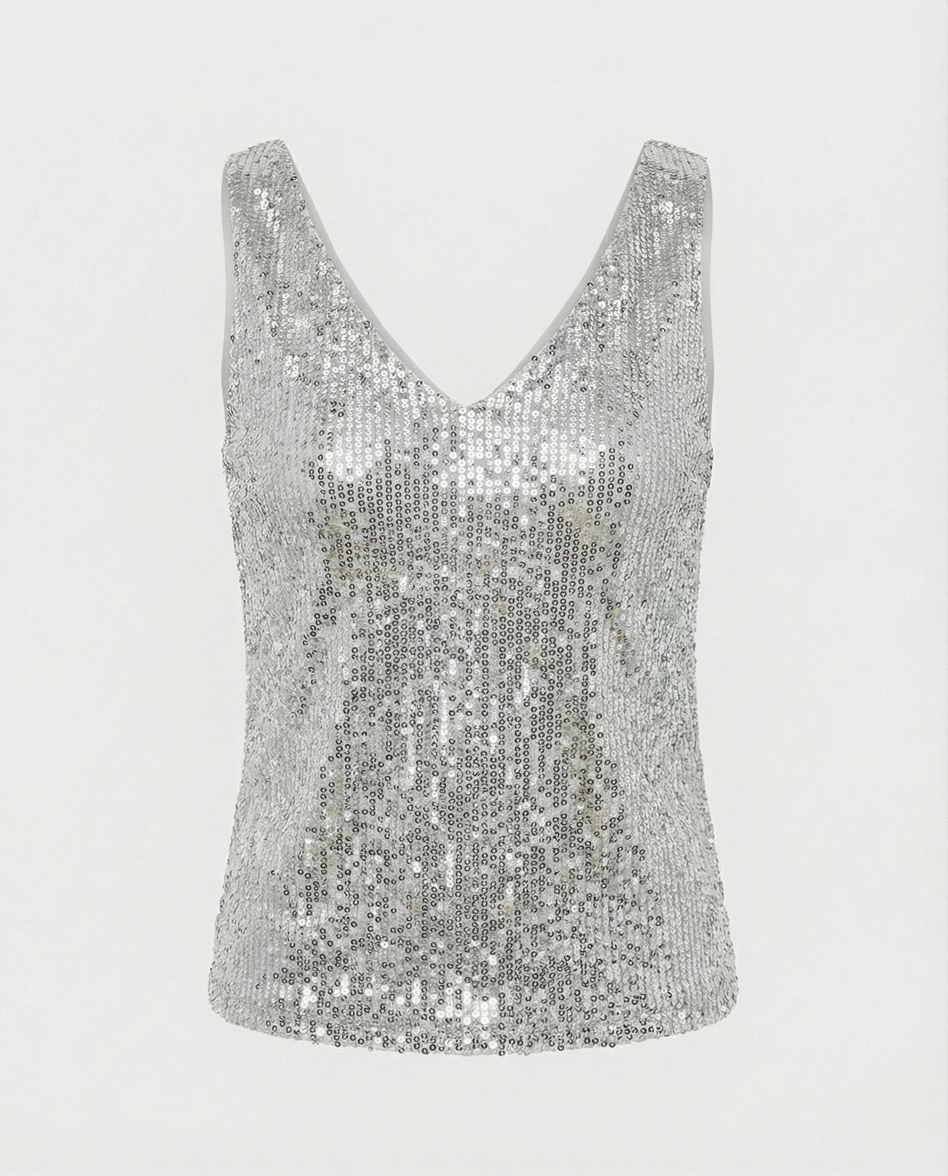 Aurienne - Μπλούζα με Παγιέτες και V Λαιμόκοψη