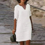 Yesha – Vestido de verano cómodo de lino