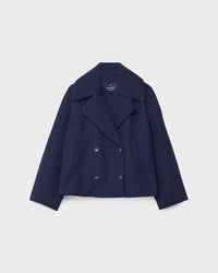 Mirella – Manteau court croisé en mélange de laine pour femmes