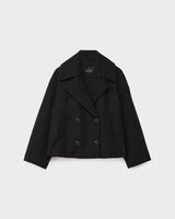 Mirella – Manteau court croisé en mélange de laine pour femmes