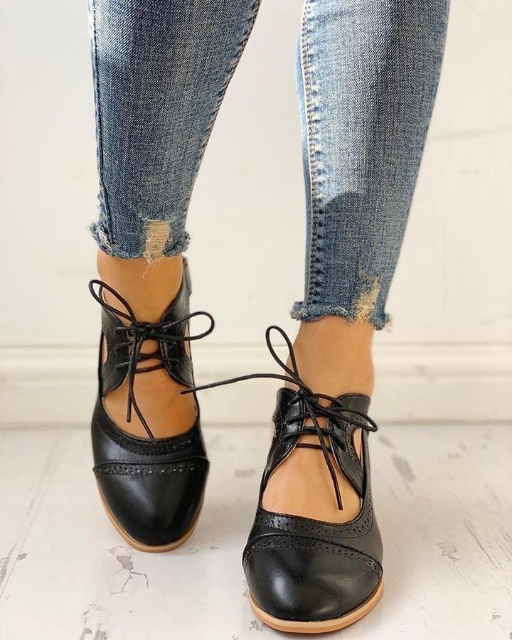 Rowena – Dames Schoenen met Hakken en Vetersluiting T-band