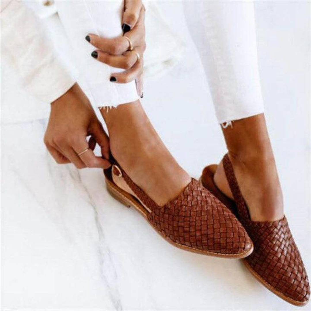 Katera – Damen Slip-On Gewebte Flache Loafer